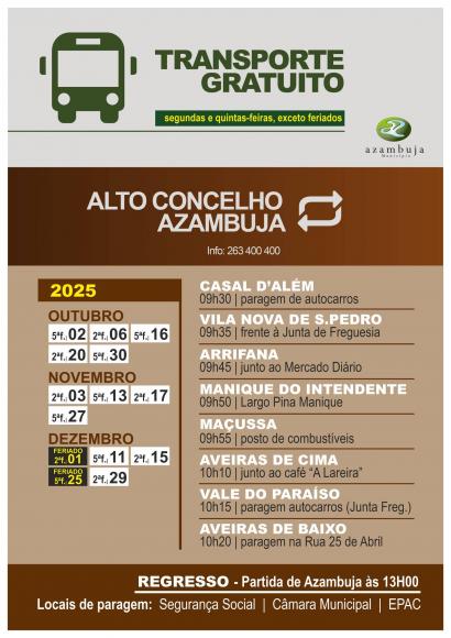 Transporte Gratuito para Azambuja Transporte Gratuito para Azambuja