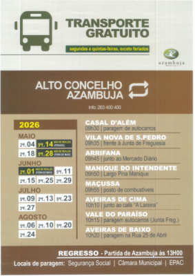 Transporte gratuito para Azambuja