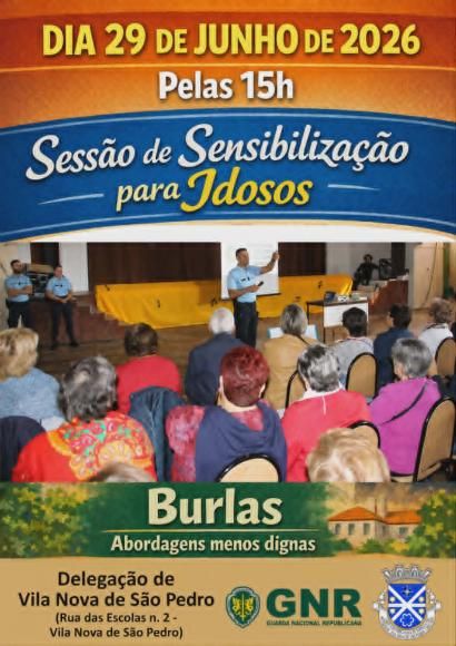 Sess&atilde;o de Sensibiliza&ccedil;&atilde;o para Idosos sobre Burla em Vila Nova de S&atilde;o Pedro.