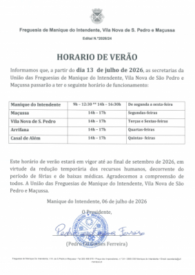 Hor&aacute;rio de Ver&atilde;o